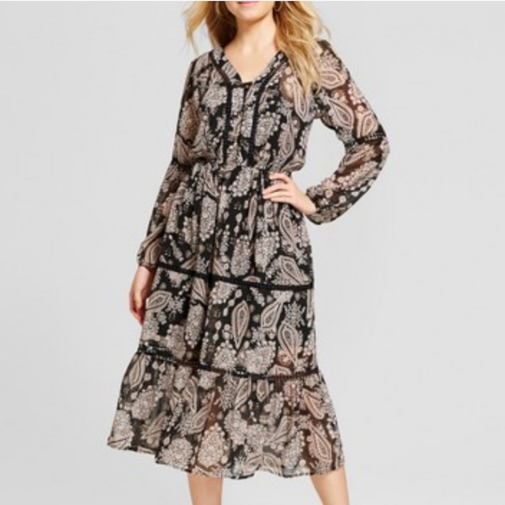 Knox Rose Printed Button Front Midi Dress